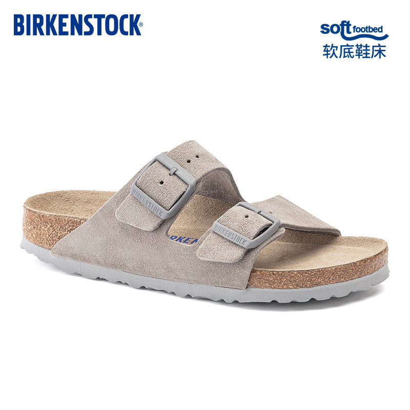 BIRKENSTOCK cork slippers men and women with the same double and comfortable soft bottom slippers wearing the Arizona series