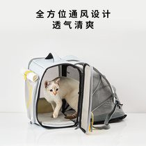Small PexZONE Pet Out Backpacker Cat Bag Out Portable Space Cabin Large Capacity Double Shoulder Dog Kitty Bag