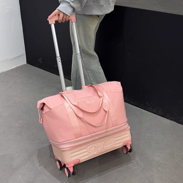 German Diverse Wheeled Luggage Bag with Universal Wheels, Foldable, Lightweight, Large-Capacity, Hand-Pulled Backpack