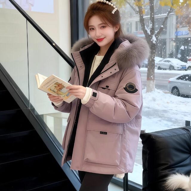 German Outdoor Winter New Style Cold-Proof Parka Jacket Workwear down Jacket Women's Petite Warm Cotton Coat