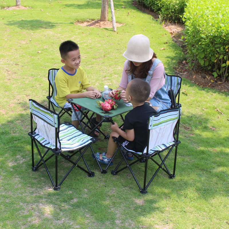 Atourism Outdoor folding table and chairs beach portable leaning back chair Self-driving barbecue Barbecue Camping Supplies Casual Fishing Chair