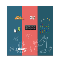 Magnetic Self - viscous magnetic blackboard wall with double - layer mixed magnetic blackboard wall for home use childrens graffiti magnetic blackboard wall creatively decorated self - viscosity wall paper