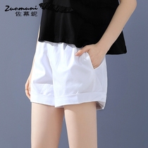 Sasuni loose shorts white women 2021 new summer straight pants temperament Joker fashion 11569