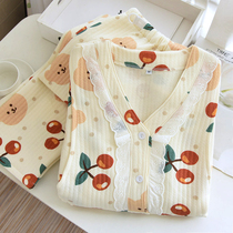 Autumn October month clothing autumn 10 months 9 months pregnant womens pajamas postpartum lactation maternal pajamas autumn and winter