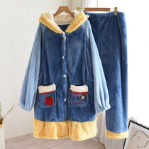 Winter November Subserved winter postpartum breastfeeding pregnant woman sleeps in autumn and winter style with velvet thickened flannel big code
