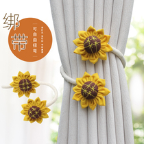 Living room flower curtain buckle strap light luxury high-end gauze curtain binding strap Chinese style gathering strap nail-free buckle strap