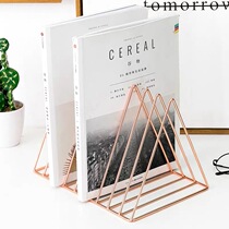 Nordic Wind Students Simple Bookshelves Library of reading shelves Desk Face Containing book Stall Triangle Book by