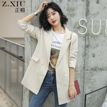 Jacket Women Spring and Autumn Korean version of loose 2021 autumn new womens fashion casual small suit tide early autumn joyfully thin