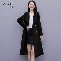 Trench coat womens long 2021 spring new womens fashion spring and autumn coat coat coat small man slim spring