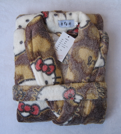 Áo khoác nỉ nhiều lớp dày lông cừu không flannel áo choàng tắm cho nam và nữ đồ ngủ nam hàn quốc