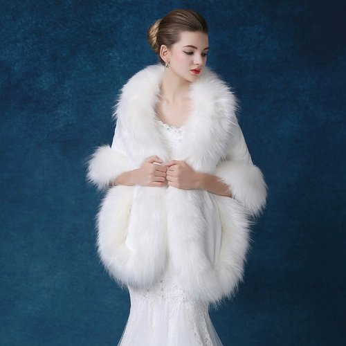 Демисезонное свадебное платье для невесты, модная удерживающая тепло накидка, плащ