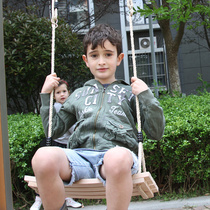 Hard wood outdoor interior decoration Childrens double adult dormitory Courtyard Beech logs hanging hemp rope swing
