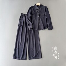 Стильные костюмы 鑫鑫女天丝牛仔时尚百搭套装衬衫裤子马甲半身裙随意搭配春季新款