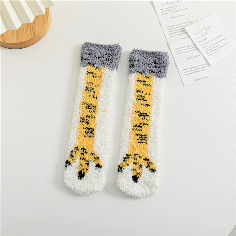 Chicken Claw Socks, Children's Coral Fleece Socks, Winter Thickened Warm Sleep Socks, Unisex Baby Mid-Calf Socks Chicken Claw Socks, Children's Coral Fleece Socks, Winter Thickened Warm Sleep Socks, Unisex Baby Mid-Calf Socks