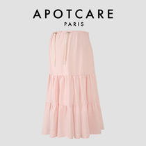 French APOTCARE maternity summer thin mid-length cake skirt loose and comfortable pink skirt