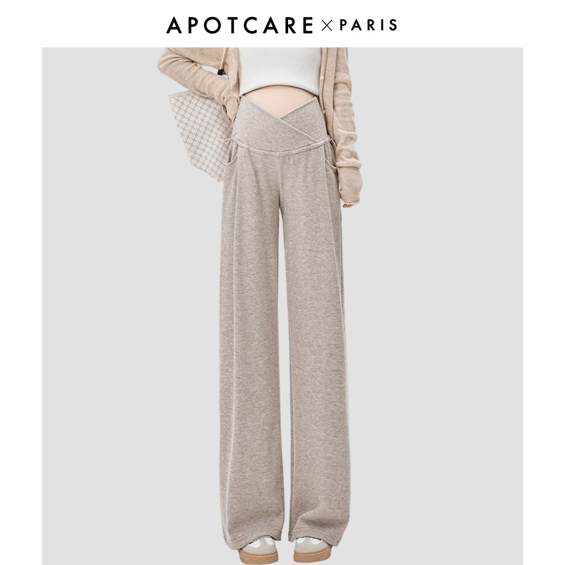 French Apotcare New Maternity Wear for Spring and Autumn, Loose-Fitting, Wide-Leg, Straight-Leg, Casual, Large Size, Does Not Tighten the Belly French Apotcare New Maternity Wear for Spring and Autumn, Loose-Fitting, Wide-Leg, Straight-Leg, Casual, Large Size, Does Not Tighten the Belly