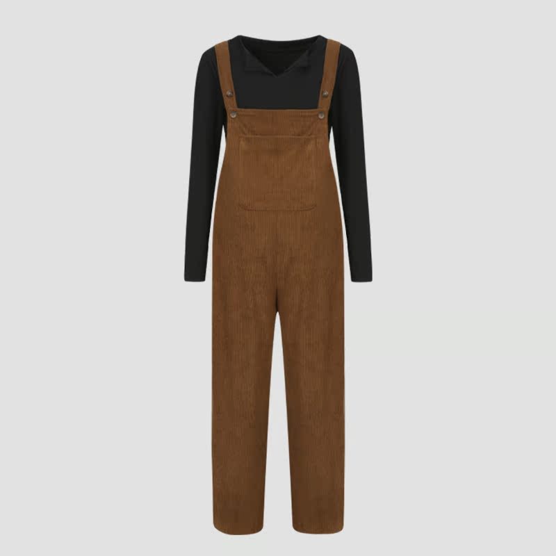 孕妇也能自在优雅:SELLYNEAR秋冬灯芯绒背带裤的秘密