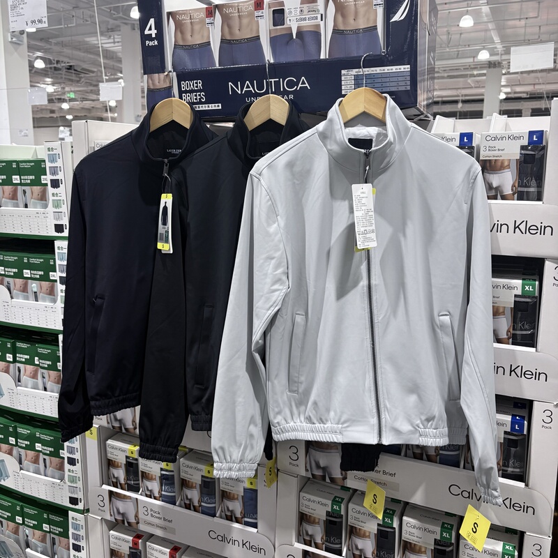Costco Layerzero Men's Softshell Jacket Spring and Autumn Casual Simple Cardigan Stand Collar Jacket