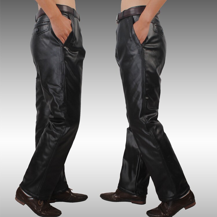 Pantalon cuir homme droit pour hiver - Ref 1480814 Image 12