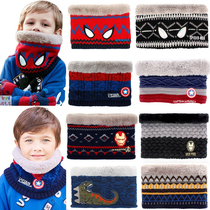 South Korea winghouse childrens bib scarf baby plus velvet warm bib Baby wool plus velvet bib winter