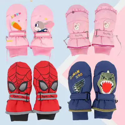 Children's ski gloves Korea winghouse Children Baby waterproof snow-proof even warm gloves winter