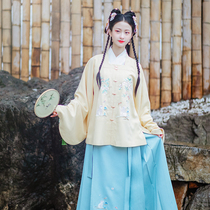 Chi Xia Rui beast: Raccoon slave original improvement Hanfu Ming made square collar dress dress 4 5 Rice Cat Spring