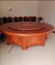 Modern simple commercial hot pot table Hotel furniture Banquet dining table and chair Hotel large round table Hotel table and chair combination