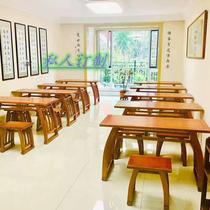 Guided class Elm calligraphy table calligraphy and painting table Chinese school table kindergarten Chinese culture table Chinese saddle table copy