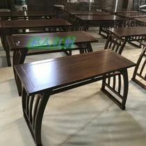 Writing desk Chinese learning table pine calligraphy table Elm calligraphy table solid wood Chinese learning table kindergarten Chinese learning table