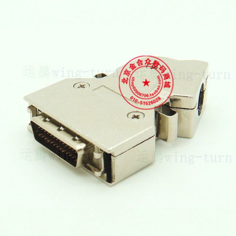 SCSI 26-core welding wire iron shell spring plate DB26-core welding wire male head 75 degree outlet hole