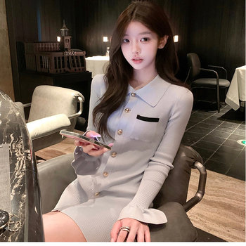 [Yuruo9/08 M20:00 New Product 5% off ]Jiaojiao Girlfriend Se*F Goose Horn Sleeve Dress