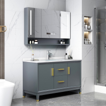 Rock board integrated bath cabinet toilet washbasin washbasin washbasin washstand washstand Wash Terrace Basin Cabinet Combined Smart Mirror Cabinet minimalist Hyundai