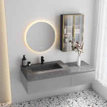Light extravagant rock plate bath cabinet hanging wall type integrated basin washstand washbasin cabinet combined toilet brief wash table