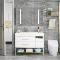 Rock plate integrated basin bath cabinet floor type modern minimalist washbasin Washbasin Cabinet Combined Toilet Wash table