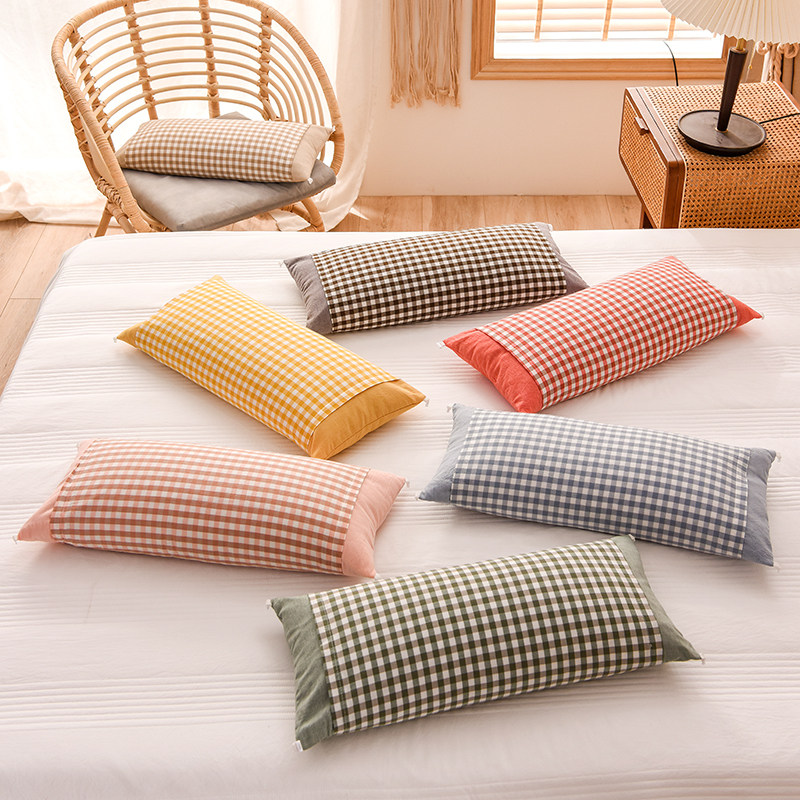 Buckwheat Pillow Single Bassist Sleep High Pillow Adult Washed Cotton Breathable Pillowcase Home Care Neck Hard Pillow Inner Cervical pillow