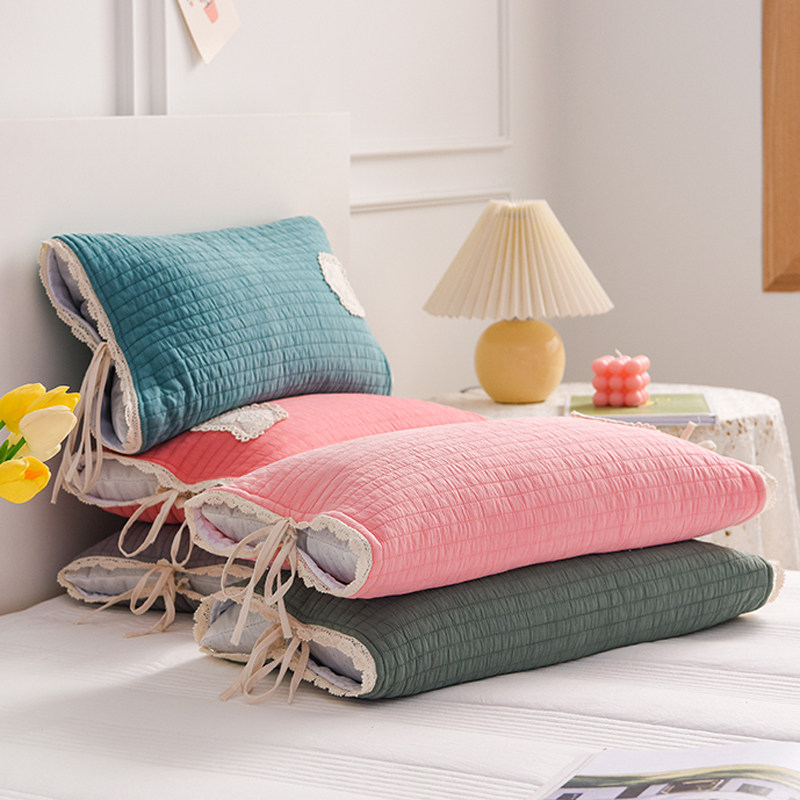 Buckwheat leather hard pillows single rectangular pillow pure cotton thickened removable pillowcase assisted sleeping millet shell soft pillow core