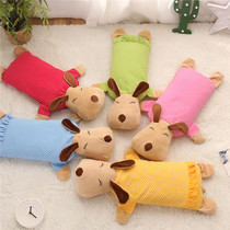 Childrens pillow 0-1-3-6-10 years old cartoon sheep pillowcase extended buckwheat pillow core baby baby cotton pillow
