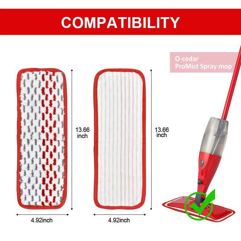 Compatible with O-Cedar Microfiber Spray Flat Mop Replacement Pads, Household Hook-And-Loop Mop Accessories Compatible with O-Cedar Microfiber Spray Flat Mop Replacement Pads, Household Hook-And-Loop Mop Accessories