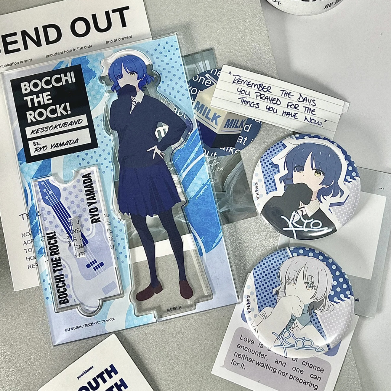 Lonely Rock Merchandise Yamada Ryo Badge Acrylic Stand Desktop Ornament LAOSHU Gift for Friends and Besties