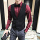 Vest ຜູ້ຊາຍກະທັດຮັດແລະ handsome waistcoat hairstylist hairstylist vest bar nightclub KTV work clothes suit trend vest