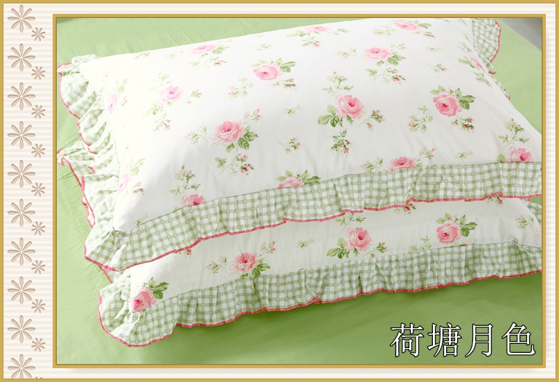 [Một cặp] cotton in pillowcase xù gối bìa cotton mục vụ nhỏ hoa áo gối