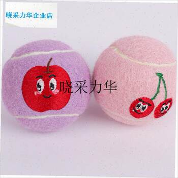 Cute embroidered tennis colorful dopamine fruit u fruit series tennis gift peripheral training ball professional practice primary l