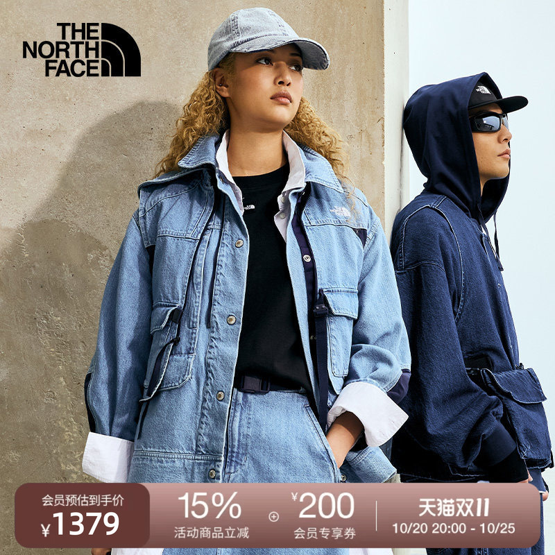 The North Face Ue Designer Women's Casual Jacket with Denim Patchwork for Outdoor Autumn Wear | 8E6V