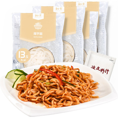 初吉魔芋面低卡饱腹0脂肪热量即食粉丝速食方