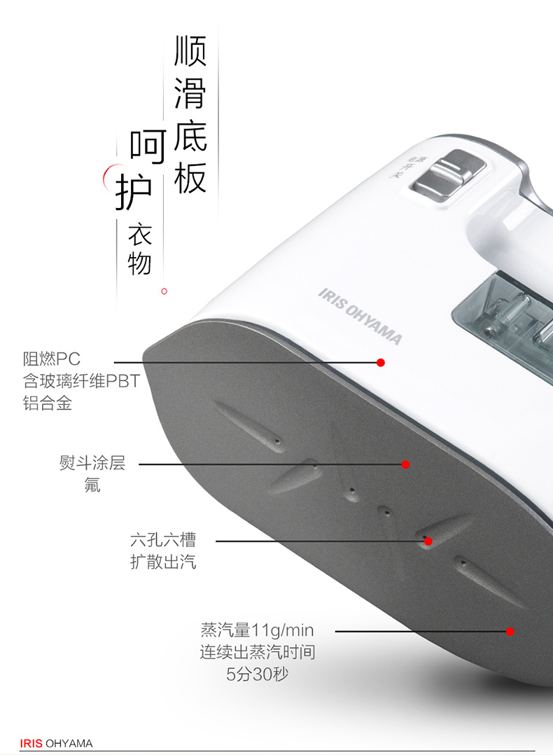 Nhật Bản Alice IRIS Máy hơi nước gia dụng Mini du lịch cầm tay nhỏ cầm tay Công suất thấp bàn ủi lock&lock