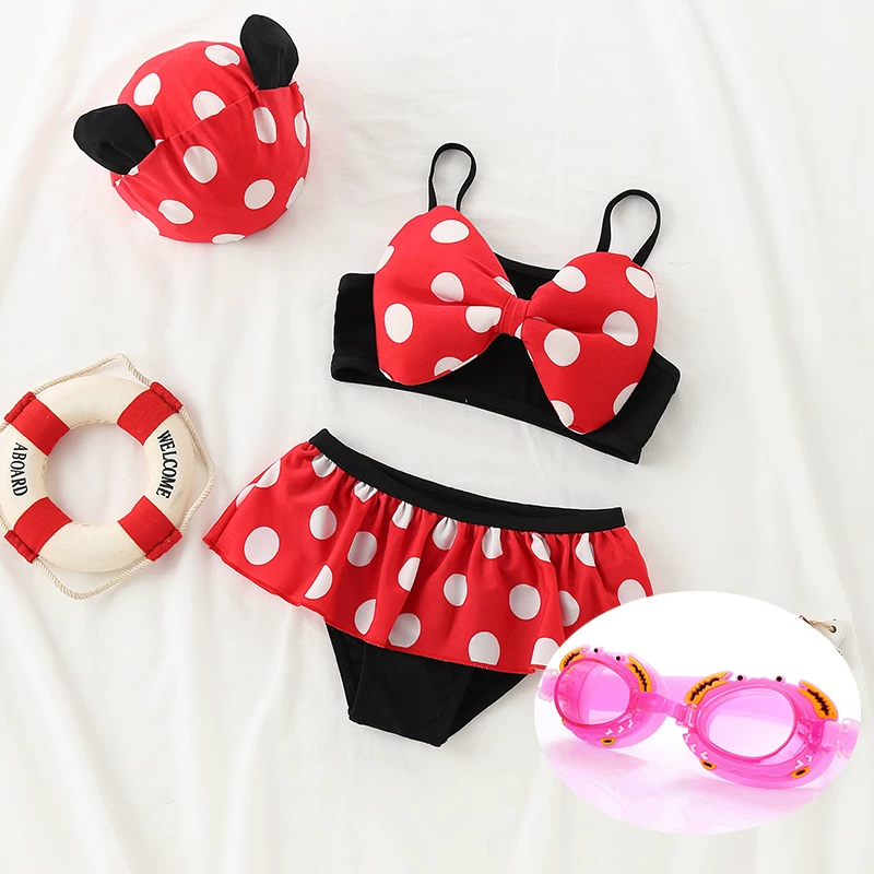 Children's cute swimwear, split skirt