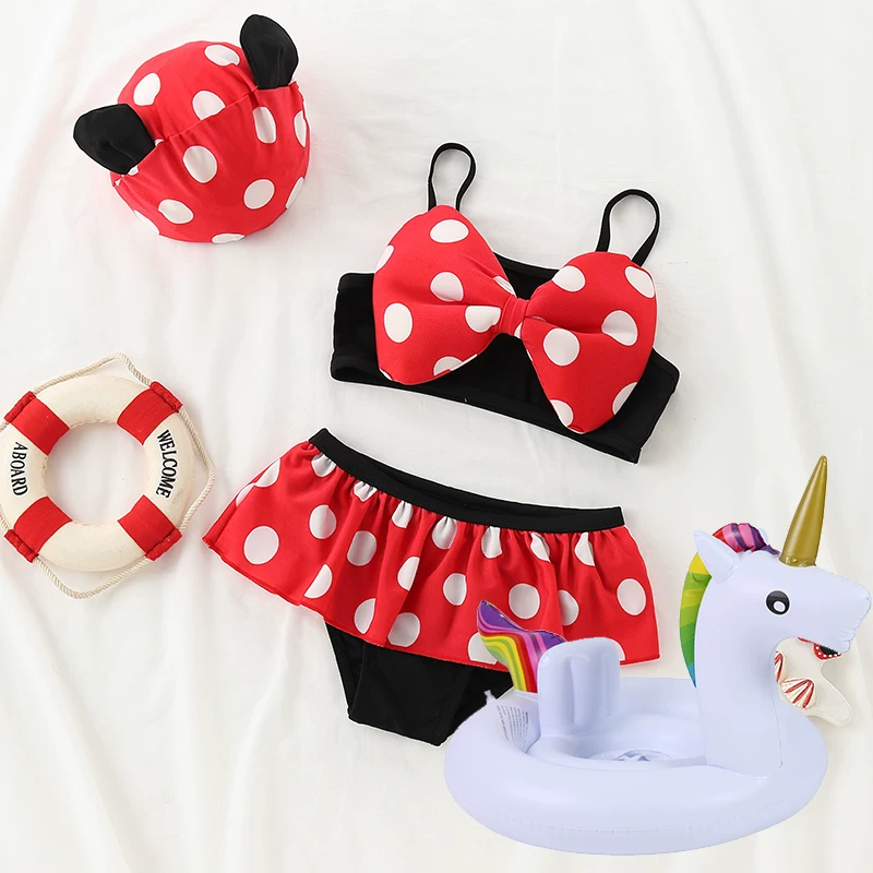 Children's cute swimwear, split skirt