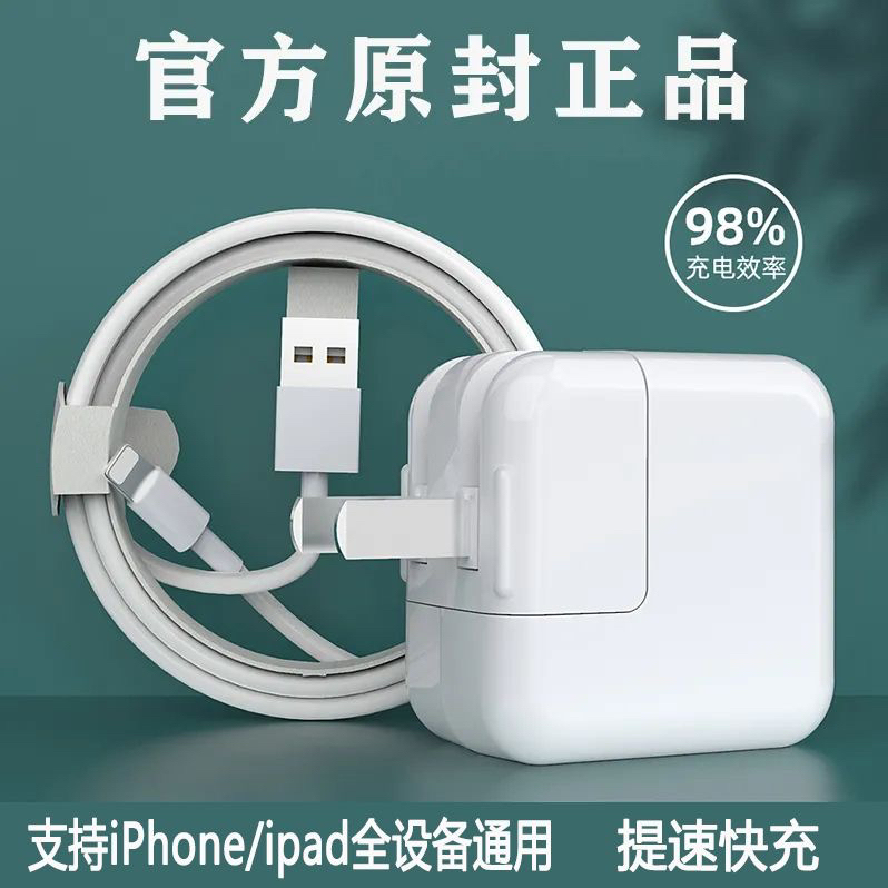 Original Charger Cable Suitable for Apple Tablet Ipadmini1/2/3/4/5, Ipadair1/2/3/Ipad5/6/7/8/9 Data Cable, Ipad12W Charger Computer Connection Cable