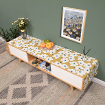 Nordic floral TV cabinet tablecloth Waterproof cotton linen fresh net red tablecloth Coffee table tablecloth Small Zouju dinner cloth cover towel