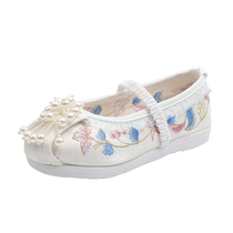 Girls embroidered shoes Hanfu shoes childrens old Beijing cloth shoes baby costume shoes performance shoes Chinese style childrens shoes